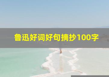 鲁迅好词好句摘抄100字