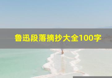 鲁迅段落摘抄大全100字