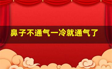 鼻子不通气一冷就通气了